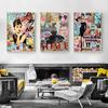 Modern Fashion Graffiti Street Pop Art Woman Frameless Poster Painting Canvas Print Wall Picture For Living Room Home Decoration