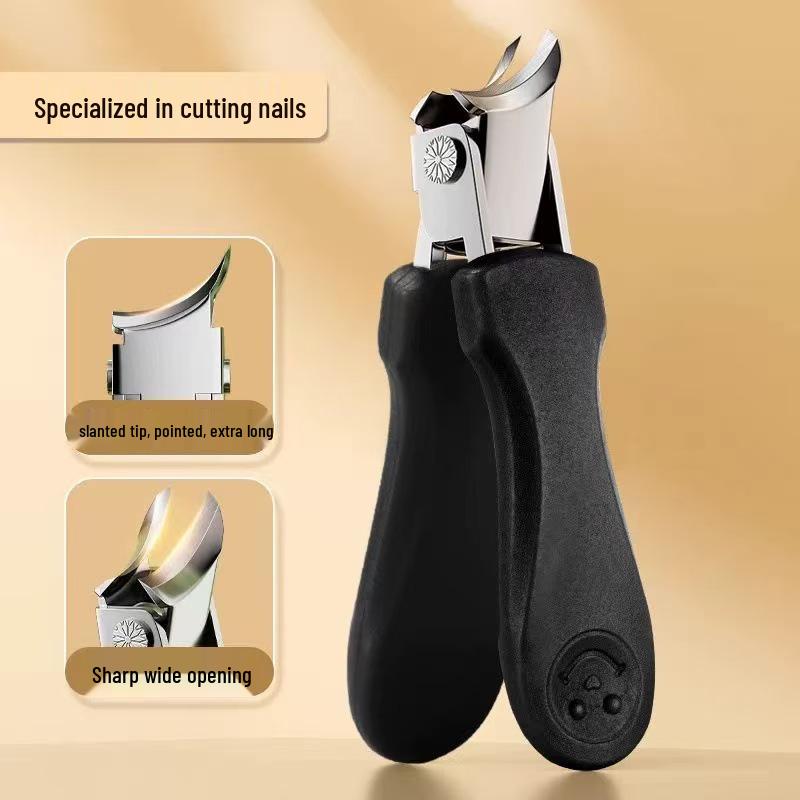 Набор кусачек для вросших ногтей со скошенным лезвием и точечными кусачками с защитой от брызг, для домашнего маникюра