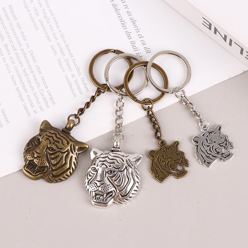 Двусторонний брелок с головой тигра, статуя тигра, кулон, автомобильный брелок для ключей, рюкзак, подвески, сумка, декор, ювелирные аксессуары