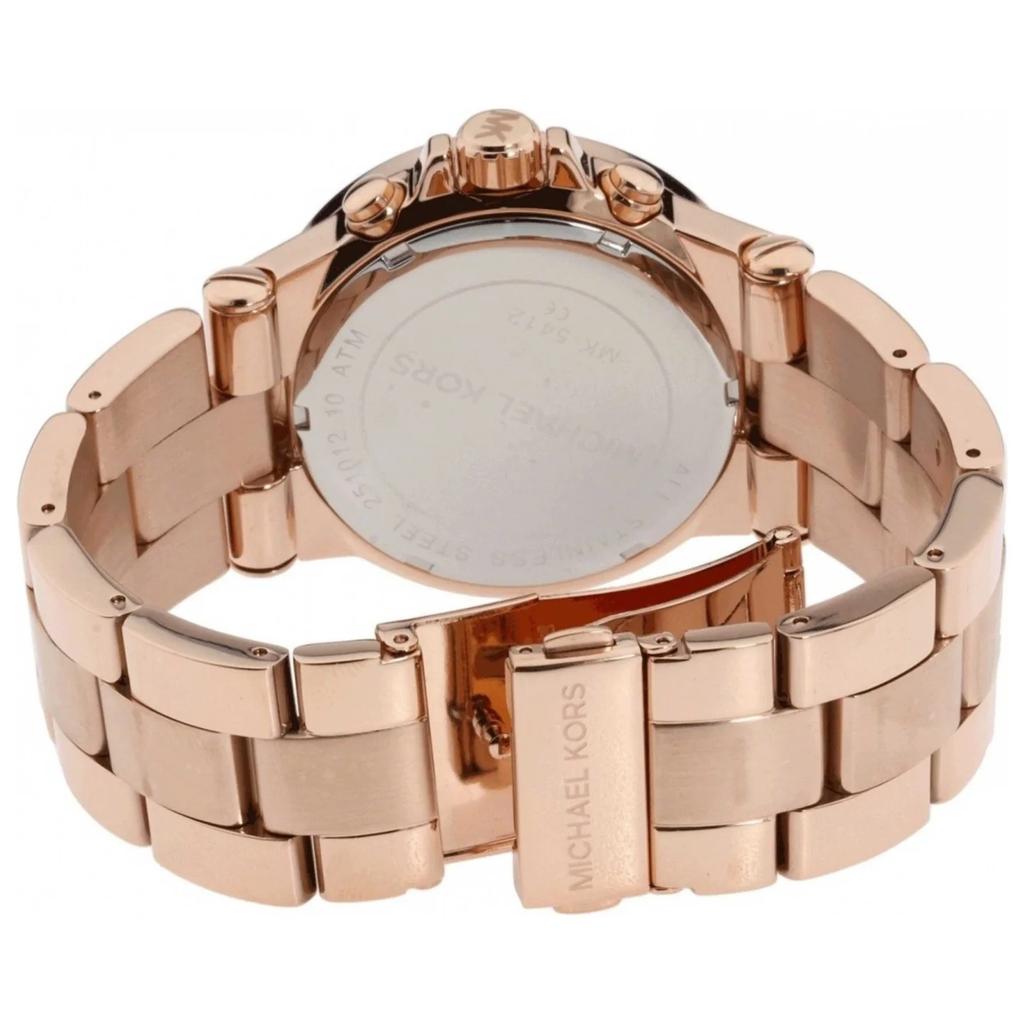 MICHAEL KORS Dylan Women's Quartz Chronograph Watch Rose gold Dial Rose-gold-tone stainless steel Strap 42mm MK5412
