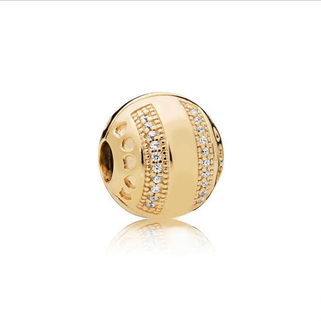 New Gold Sparkling Pattern Celestial Star Beads Charm Fit Original Fashion Bracelet Diy Jewelry For Women