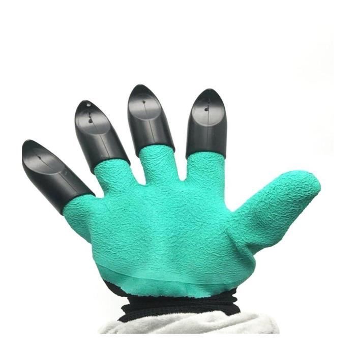 Gants de jardinage avec griffes en plastique ABS pour creuser - 708004 - Vert - Adulte - Mixte