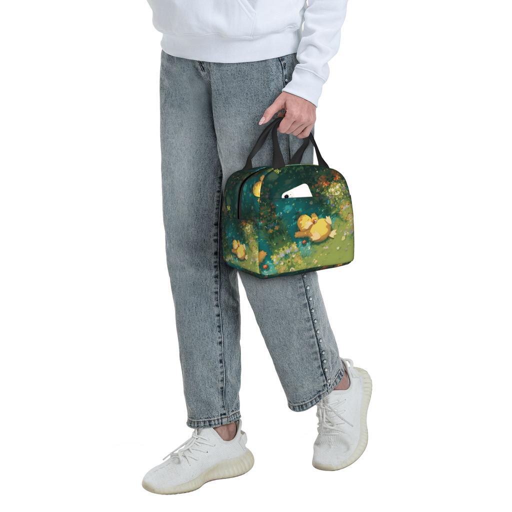 Custom P-Psyducks Insulated Lunch Tote Bag for Women Men Cartoon Resuable Cooler Thermal Bento Box Outdoor Camping Travel