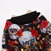 Pet Halloween Dress Small Dogs Cats Winter Princess Style Tulle Gold Foil Skull Design Red XS S M L XL