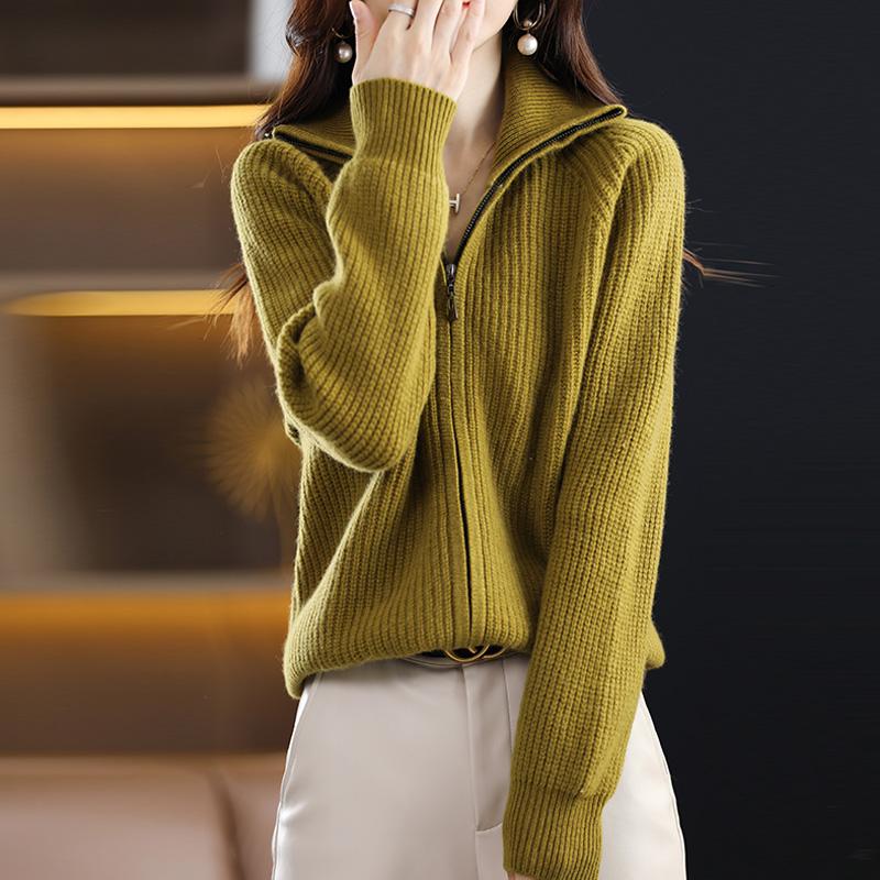 Женский кашемировый кардиган Qinghe кашемир 30% кашемир 70% шерсть осенне-зимний кашемировый утолщенный кардиган мягкий и теплый