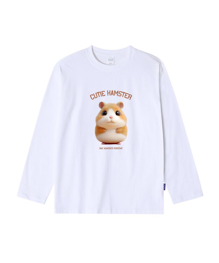 ONEHUNDREDPERCENT FOR WOMAN Ohpxjoy4 Cutie Hamster Basic Long Sleeve T-Shirt
