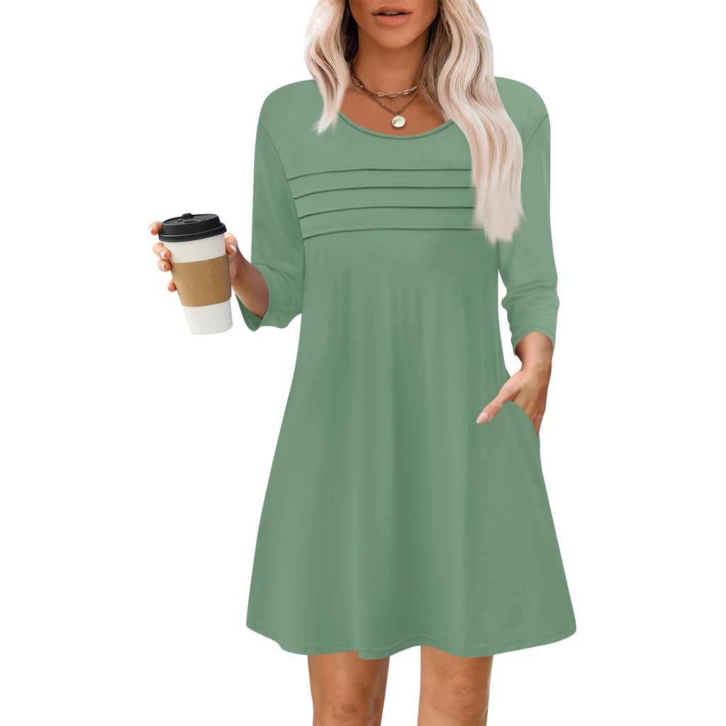 Женские летние повседневные лепестковые узкие полосатые платья с длинным рукавом и плиссировкой с цветочным принтом