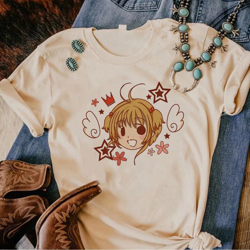 Футболки Cardcaptor Sakura женские дизайнерская футболка женская японская манга одежда y2k