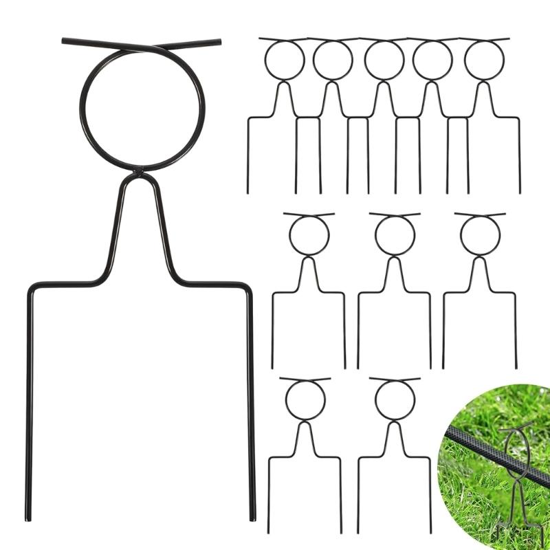 Hose Guide Stakes with Sharpened Ground Spikes Durable Welded Construction Prevents Kinks Fit for Garden Farm Greenhouse