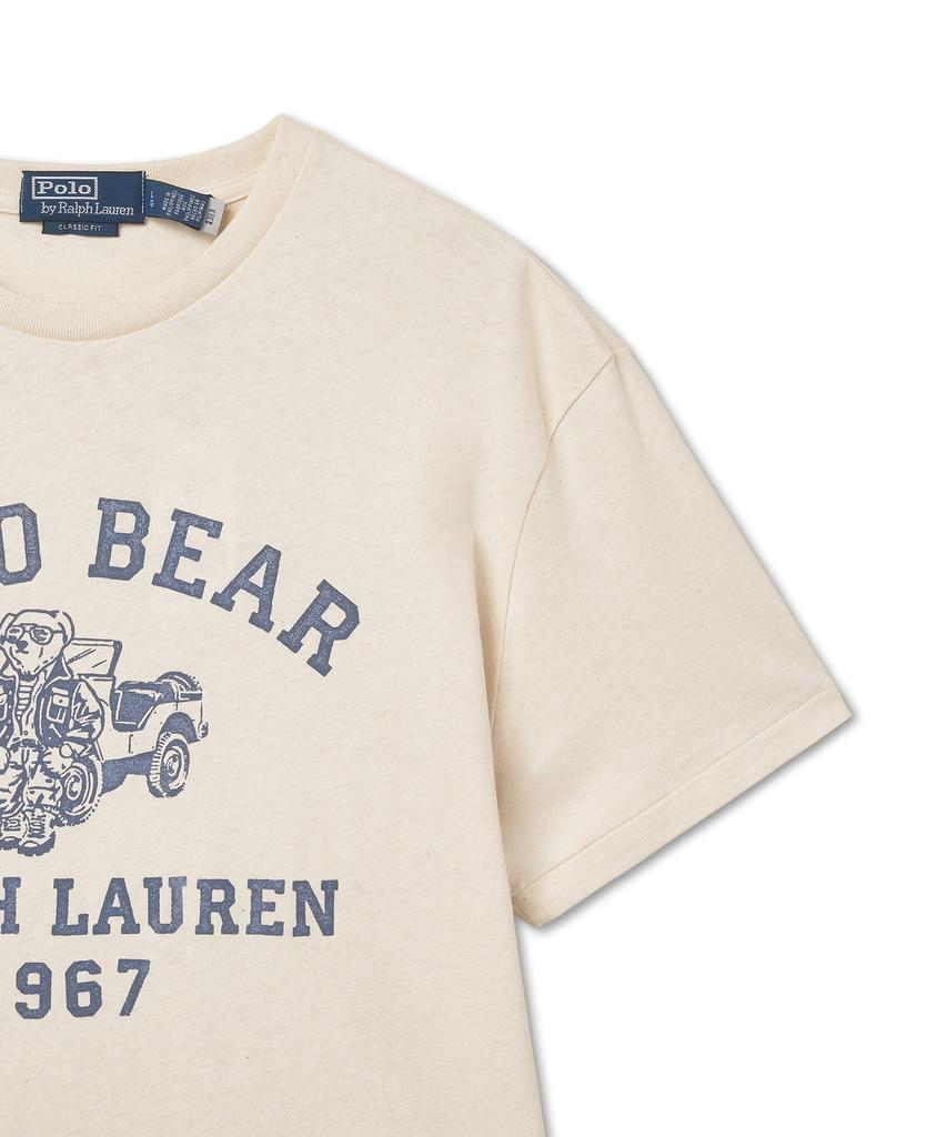 POLO RALPH LAUREN Классический крой Футболка-поло с принтом Медведь Ральф Лорен - Белый