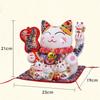 9-дюймовая керамическая копилка Maneki Neko, статуэтка кошки, приносящей удачу, монетница, украшение для дома, украшение в виде котенка, деловой подарок