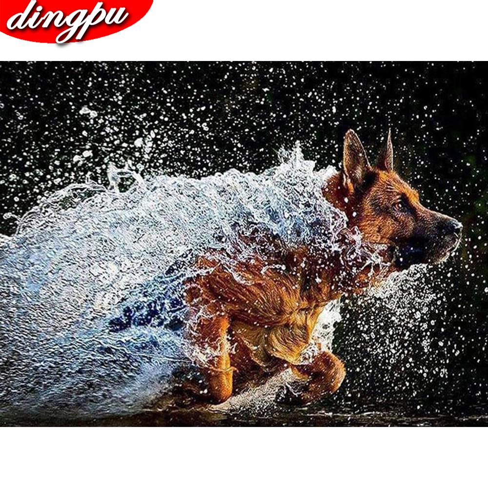 Алмазная вышивка животное полная круглая алмазная живопись собака мозаичная картина