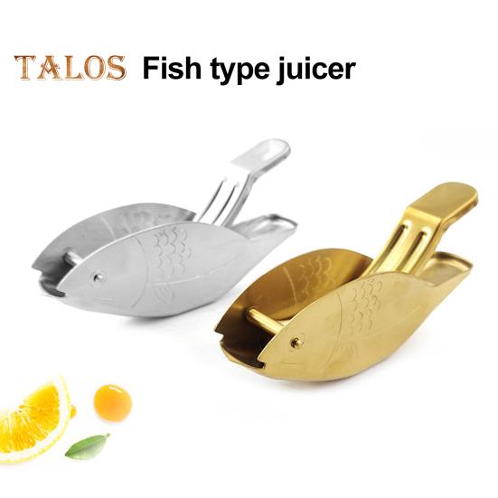 Соковыжималка для лимона, ручная соковыжималка для апельсина, лайма, граната, портативная ручная соковыжималка в форме рыбы для приготовления коктейлей