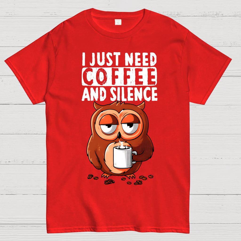 Coffee And Silence Cotton Summer Casual Cool Loose T-Shirt