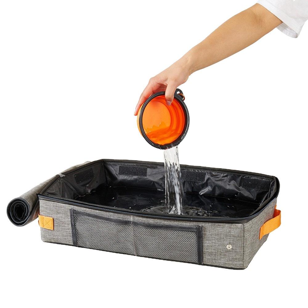 Outdoor Foldable Cat Litter Box Portable Folding Travel Pet Litter Box Dog Toilet Tray Folding Cat Litter Potty Waterproof