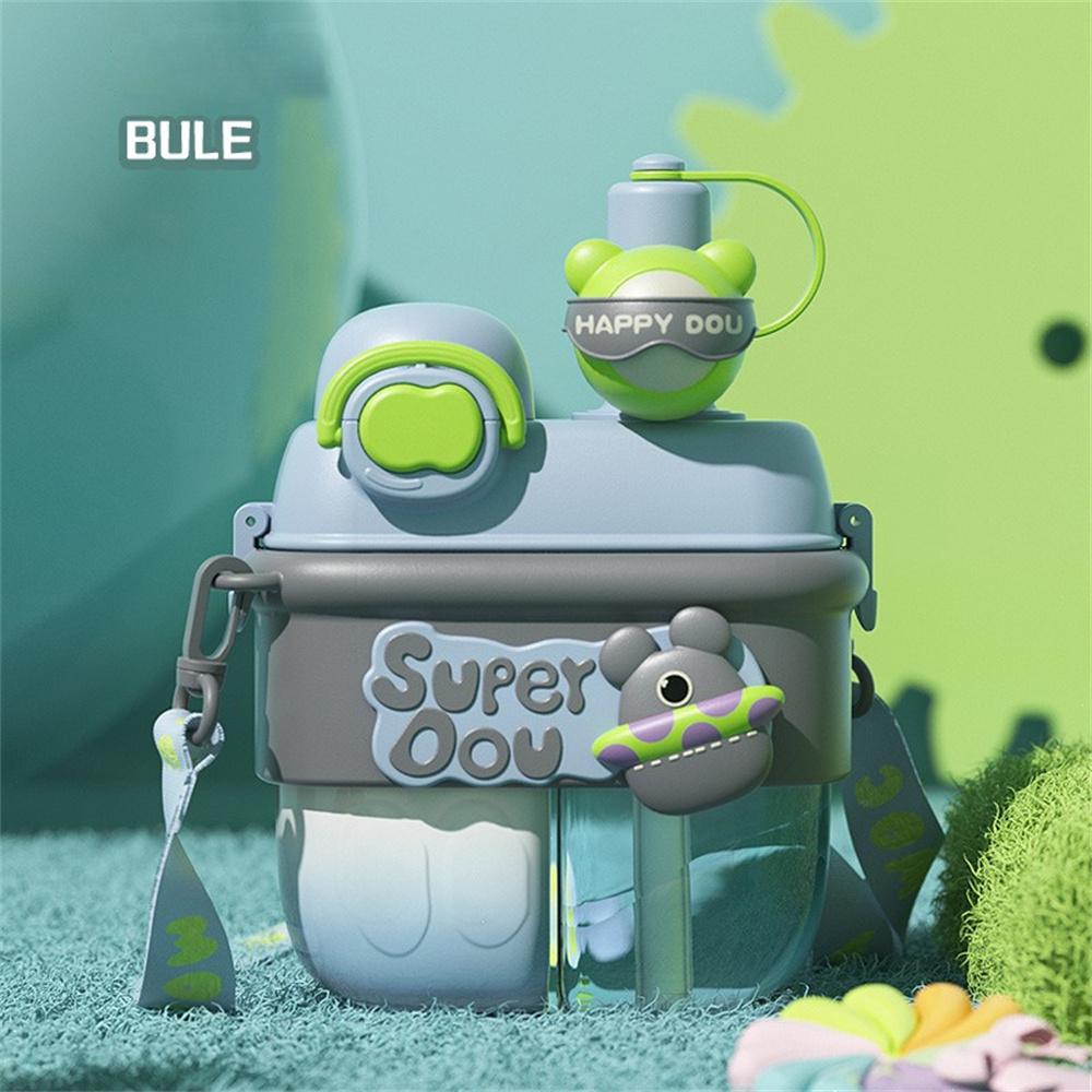 Портативный поильник-непроливайка с яркими цветами, устойчивый к падениям и столкновениям, два способа пить воду, нажатие одной кнопки, летняя присоска