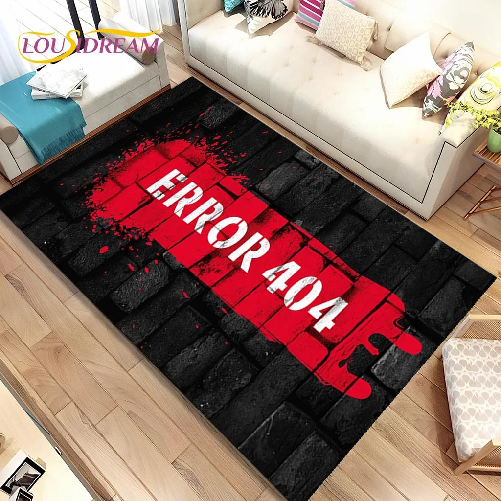 Cartoon Game Gamer Gamepad Carpet Rug for Bedroom Living Room Home Sofa Decoration,Children Play Large Decor Floor Mat Gift