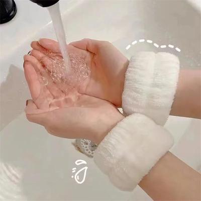 Летний пояс для мытья запястья, 2 шт., мягкое хлопковое полотенце для мытья лица, полотенце для рук с водопоглощением, предотвращающее намокание, повязка для мытья запястья