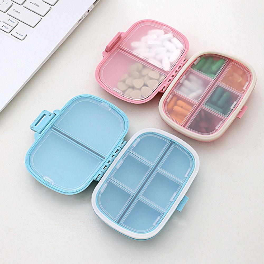 Мини таблетница 8 ячеек Органайзер для таблеток Футляр Креативная коробка для хранения лекарств Таблетки