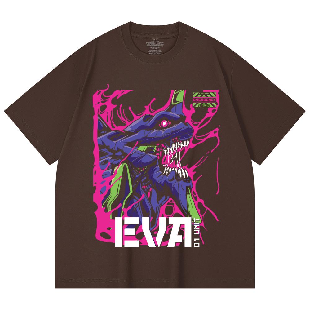 Унисекс футболка из плотного 100% хлопка, 230 г/м², с принтом Evangelion V8