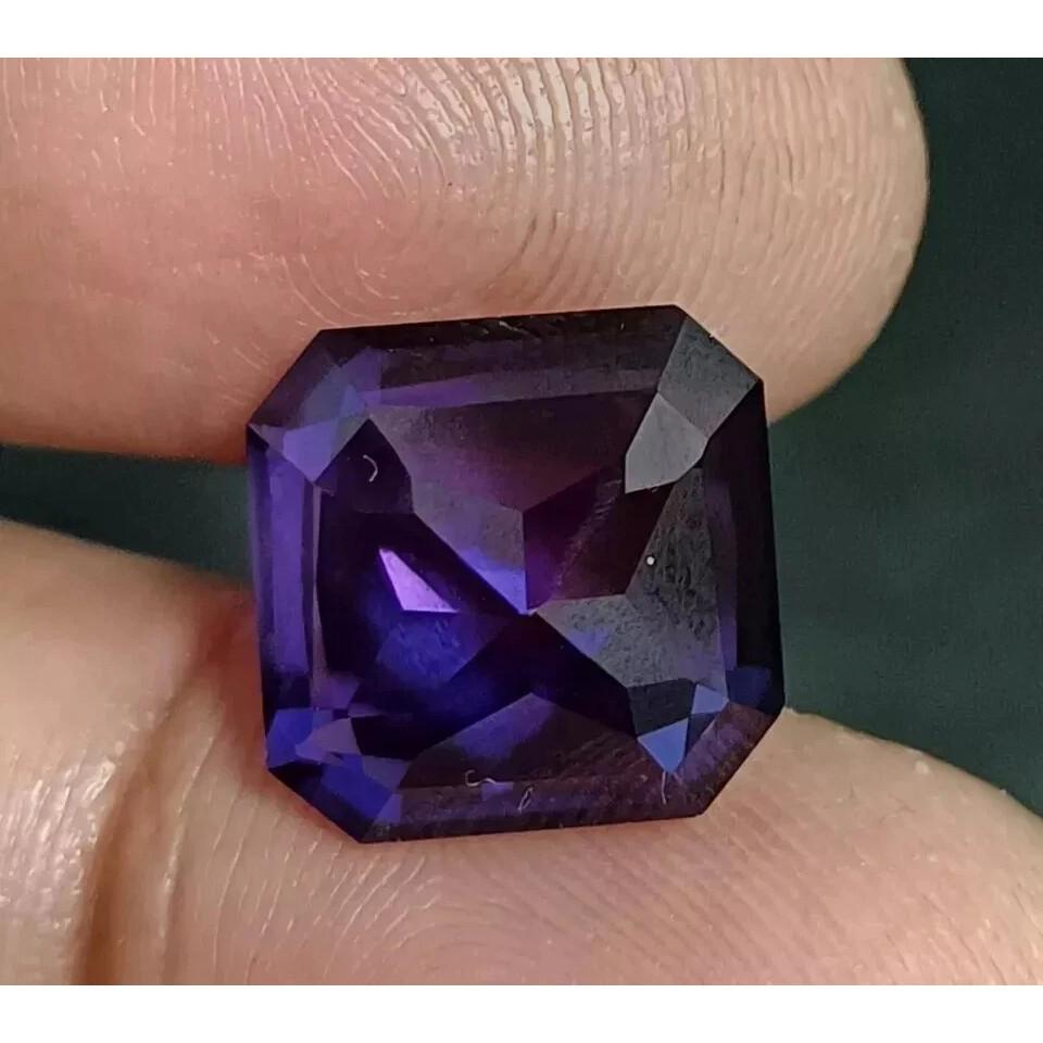 10-12 Ct Natural Wonderful Bi-Color Change Sapphire Asscher Cut Gemstone