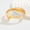 Smooth Surface Open Bangle Light Luxury Geometric Bracelet Water Drop Shaped Bangles  Decoration