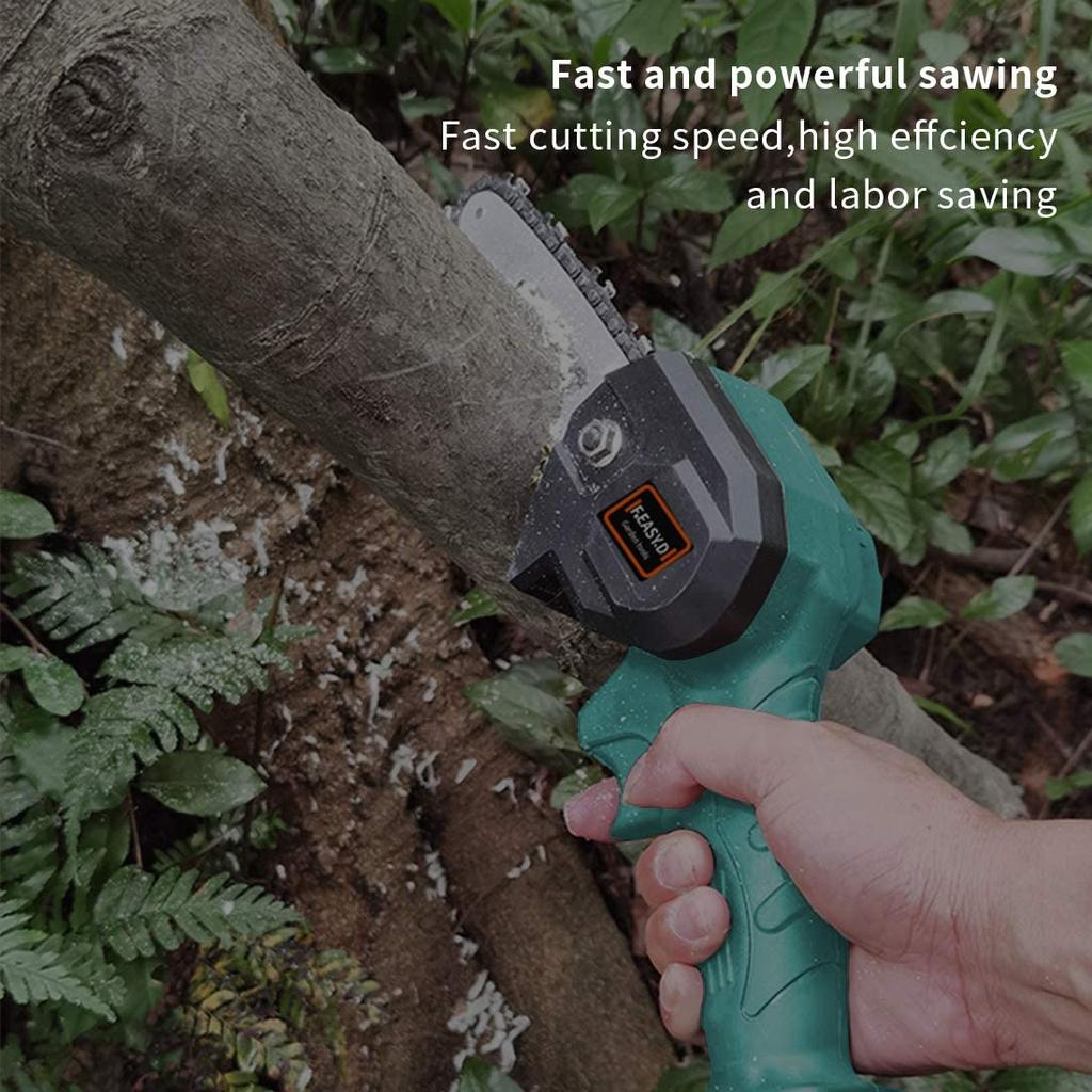 Wireless Electric Chainsaw Household Type Hand-held Chainsaw Wireless Lithium Battery Outdoor Cutting Tools