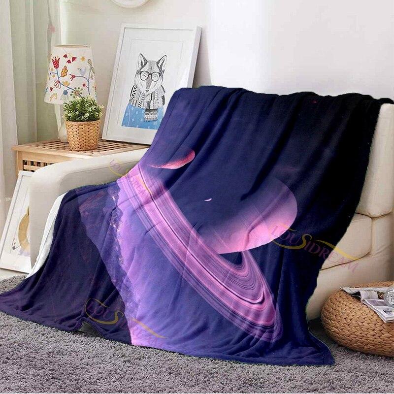 Фланелевое одеяло с тематикой космического пространства Галактики, одеяло с солнечной системой, одеяло для космического пространства, дизайн для дивана-кровати, декор комнаты, подарок