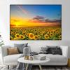 Landscape Sunflower Sunlight Canvas Painting Nature Sunrise Posters and Prints Wall Art Pictures Living Room Home Decor No Frame