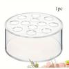 12 Holes Flower Arrangement Container Transparent Decorative Vase Acrylic Vase  For Living Room