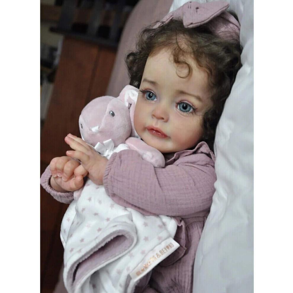 24in elÃvÃn nÃköinen Reborn Baby Dolls Suesue silikoni kangas kÃsintehty pikkulapsi tyttö nukke