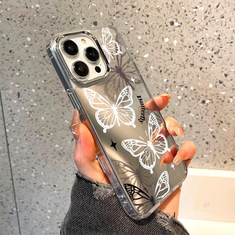Чехлы для мобильных телефонов iPhone 11 13 XR 15 Pro Max 12 14 Pro Max Чехол iPhone 16 XS Max Зеркальный защитный чехол Зеркальный Изысканный мультяшный водонепроницаемый