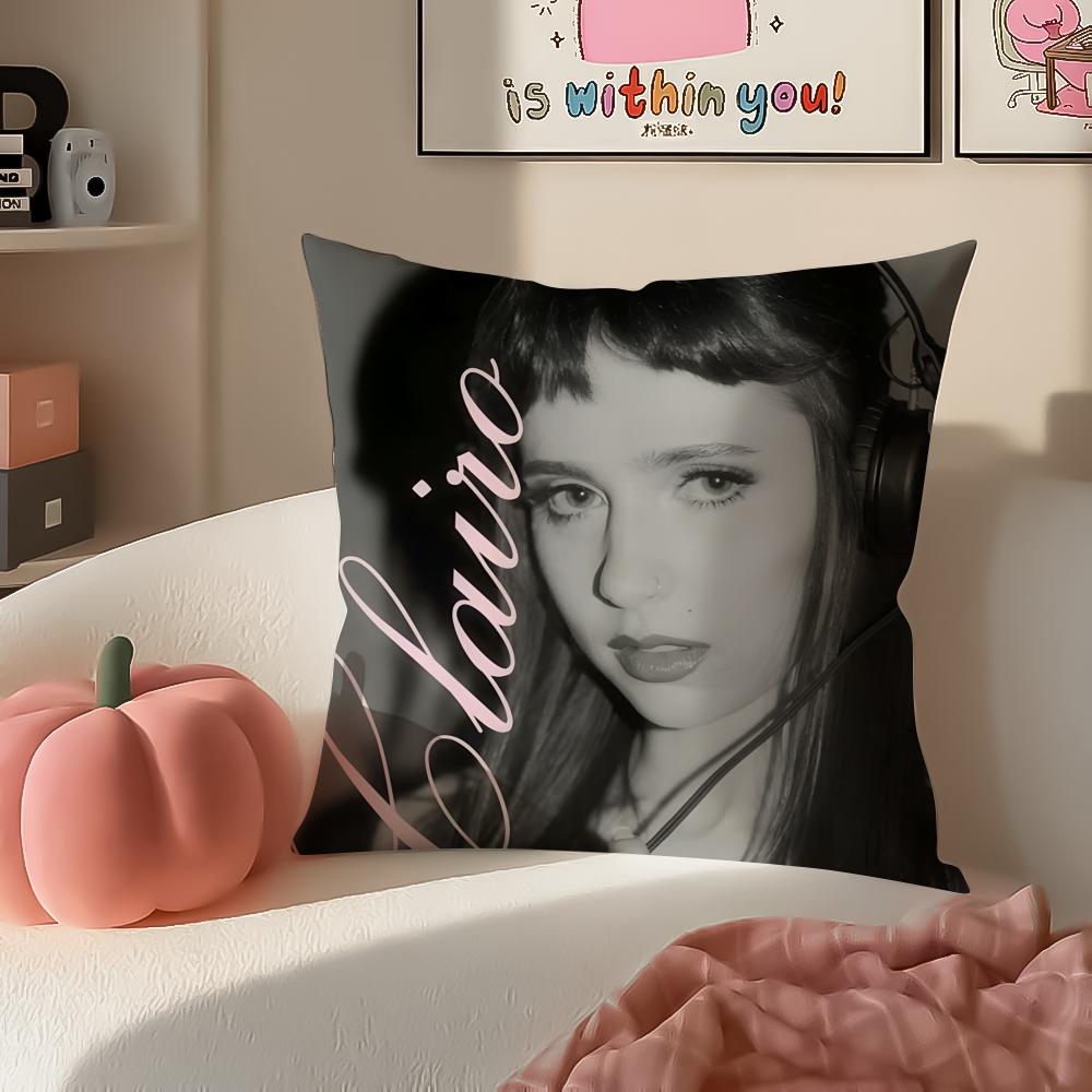 Mellow Indie American Singer CClairo Cushion Cover Pillowcase Short Plush Invisible zipper Room Sofa Cushion Cover