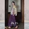 Новая куртка JK&JS в китайском стиле с цветочным жаккардом