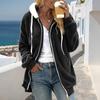Sherpa Jacket for Women Winter Fuzzy Zip Up Fleece Sweatshirt Casual Warm Drawstring Hooded Coat with Pockets