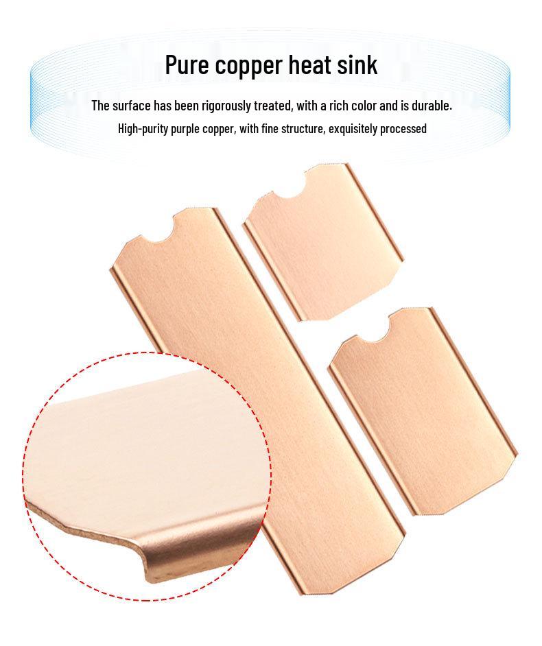 Радиатор для твердотельного накопителя Han Che M.2 2280 для игровых консолей, 2230/2242, Охлаждающий жилет из фиолетовой меди