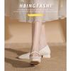 Huge soft! French low-heeled cheongsam shoes white Mary Jane single shoes leather shoes thick-heeled single shoes evening shoes women's shoes