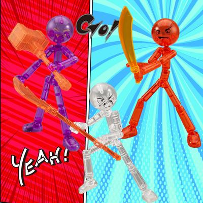 3D-печатная спичечная фигурка человека, многосуставная подвижная сборная головоломка, фигурка для украшения, игрушка, боевая сращиваемая кукла, подарок на день рождения