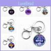 Кабошонная печать Лазерный брелок из нержавеющей стали Кольцо для ключей Держатель для ключей
