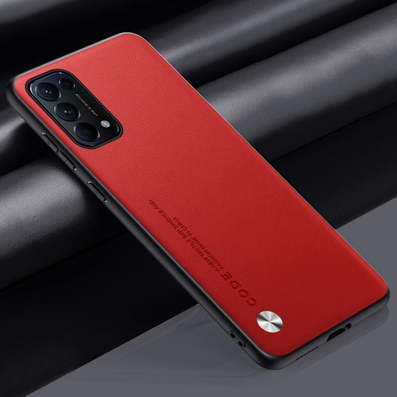 Роскошный чехол из искусственной кожи для OPPO Reno 5 5G Reno5 4G Задняя крышка Матовая силиконовая защита Чехол для телефона для OPPO Find X3 Lite X3Lite