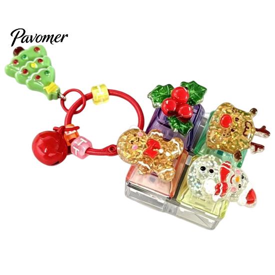 Mechanical Keyboard Switch Toy Christmas Keychain Fidget Toy, Sound Sensory Stress Relief Pendant with Stocking Stuffers Click, PVC Portable