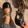 Bow Lace Up Women Flats Shoes Elegant Fashion 2025 Autumn Loafers Shoes Casual Classical Sneakers New Running Zapatillas Mujer
