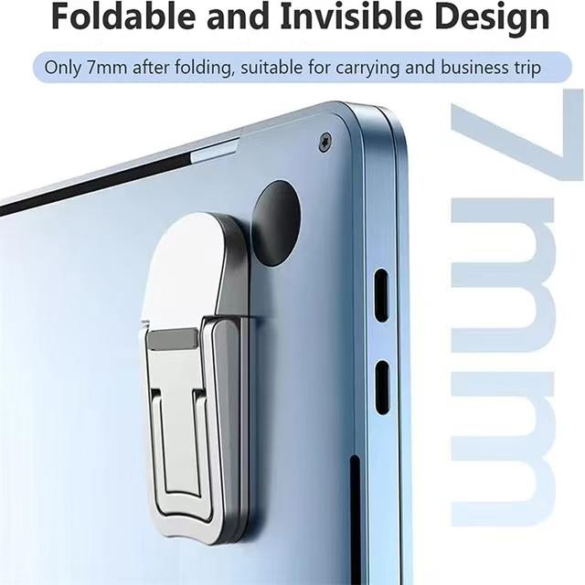 Aluminium Alloy Holder Adjustable Folding Laptop Stand Mini Legs Ultra-thin Portable for Mac Huawei Notebook Cooling Holder Feet Invisible Bracket