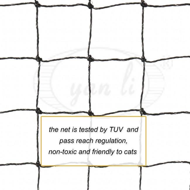 Steel Wire-Reinforced Cat Safety Net PE+Steel Wire Cat Net Protection Made of Nylon HDPE PP Cutting Service for Cats