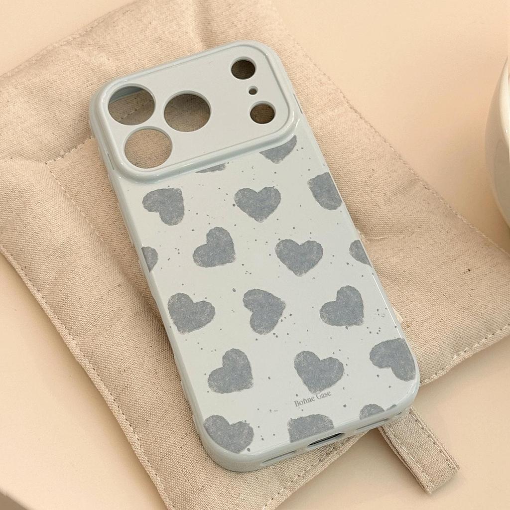 Креативный чехол для телефона с синим сердечком для iPhone 17 и iPhone 17 Pro Max