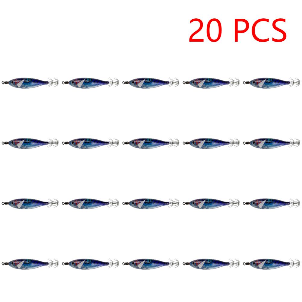 5,7 г/8 см Приманка для привлечения каракатицы Двойной крючок Реалистичный крючок для кальмара Рыболовные снасти Светящиеся джиг-крючки для кальмара Рыболовные аксессуары