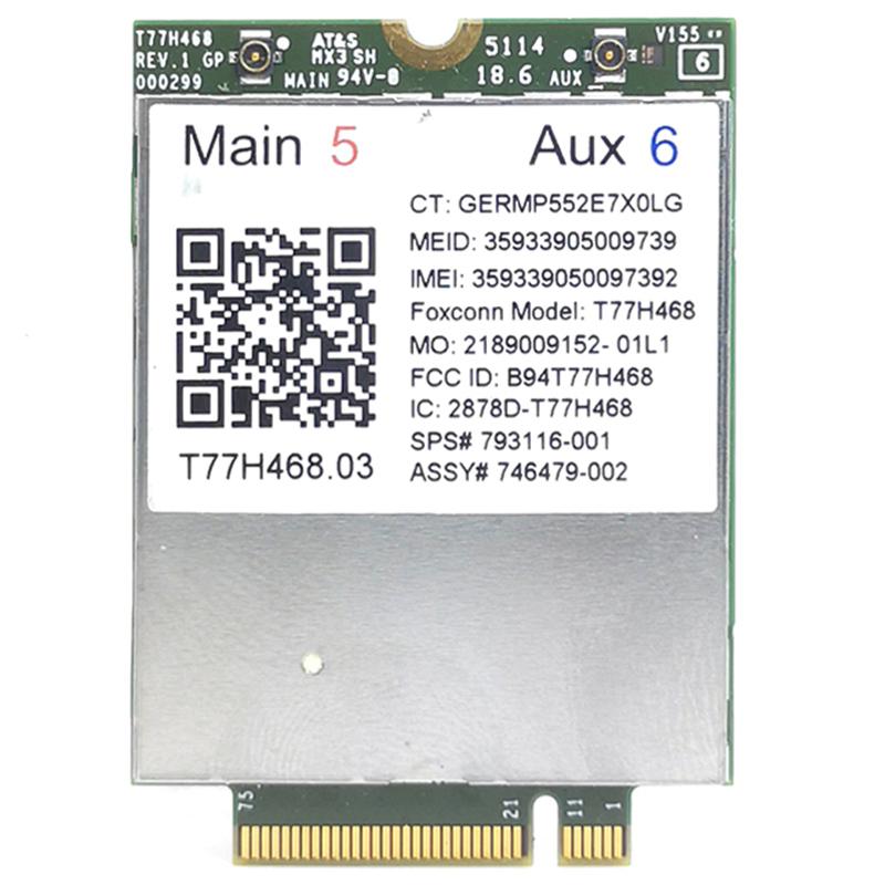 4G Module LT4211 T77H468 GOBI5000 LTE/EV-DO/HSPA+WWAN Card SPS:793116-001 for LT4211 Elitebook 740 750 820 840 850 G2/810 G3