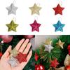 24 шт 5 см золотые блестящие звезды пластиковые рождественские украшения отличная подвеска для рождественской елки