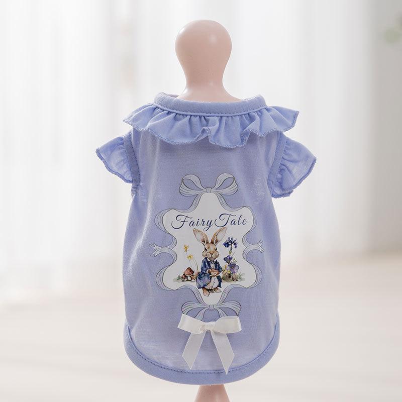 Новая весенне-летняя тонкая одежда для кошек, жилет с рукавами-крылышками из грибного кружева, для котят, щенков, бесшерстных кошек, одежда для питомцев