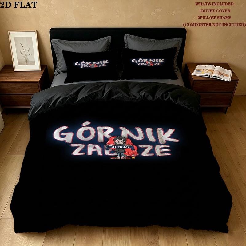 Grnik Zabrze Pattern Bedding uilt Set uilt Cover Pillowcase Home Decoration Birthday Gift (1 * duvet cover + 2 * pillowcase without core)